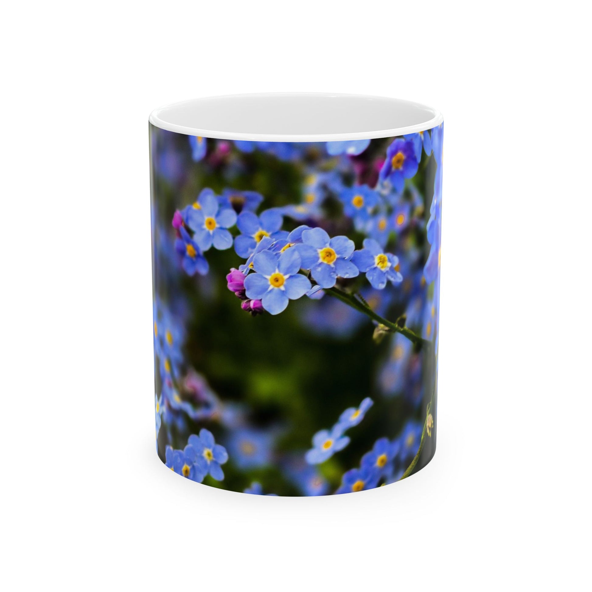 Floral Forget-Me-Not Ceramic Mug