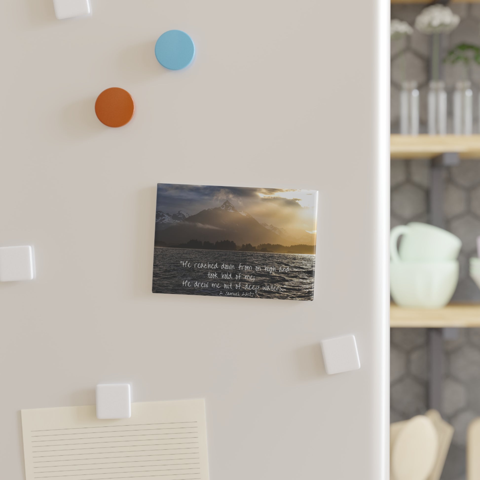Scenic Motivational Button Magnet, Beautiful Nature Gift, Inspirational Home Decor, Office Magnet, Thoughtful Reminder