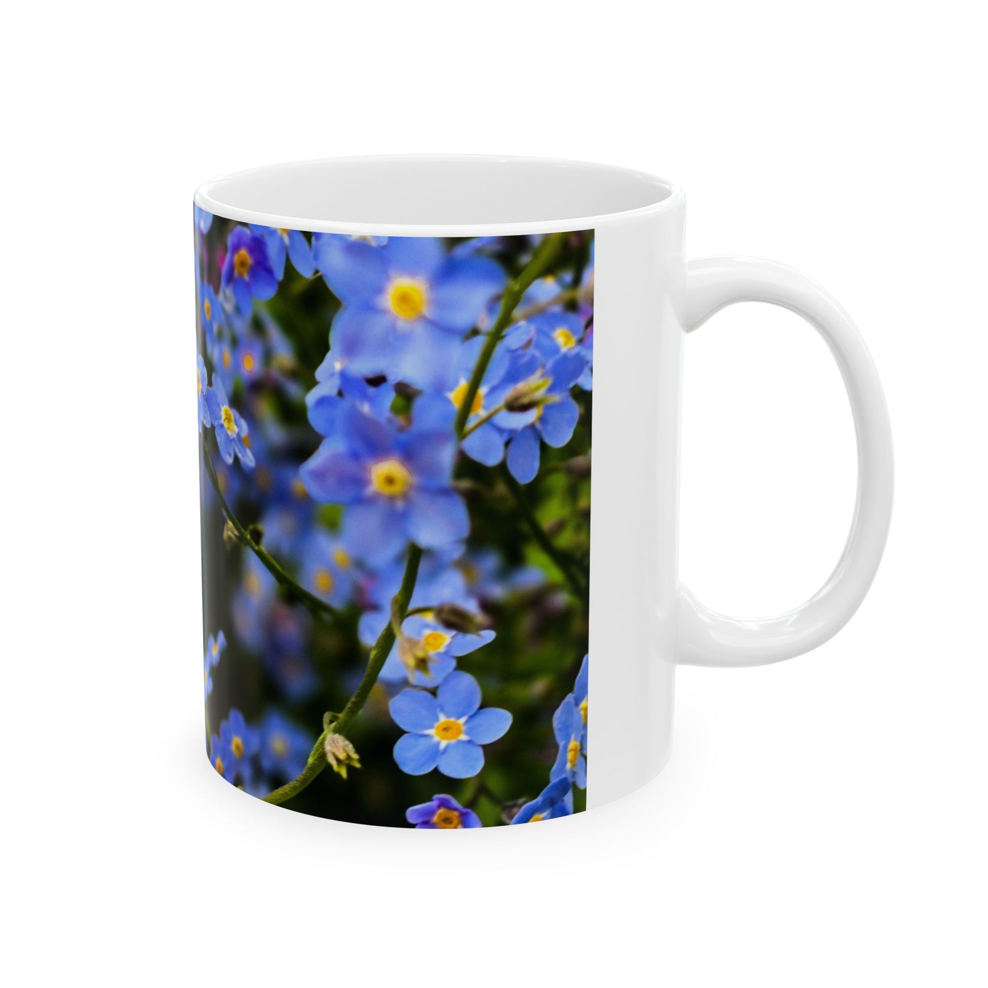 Floral Forget-Me-Not Ceramic Mug