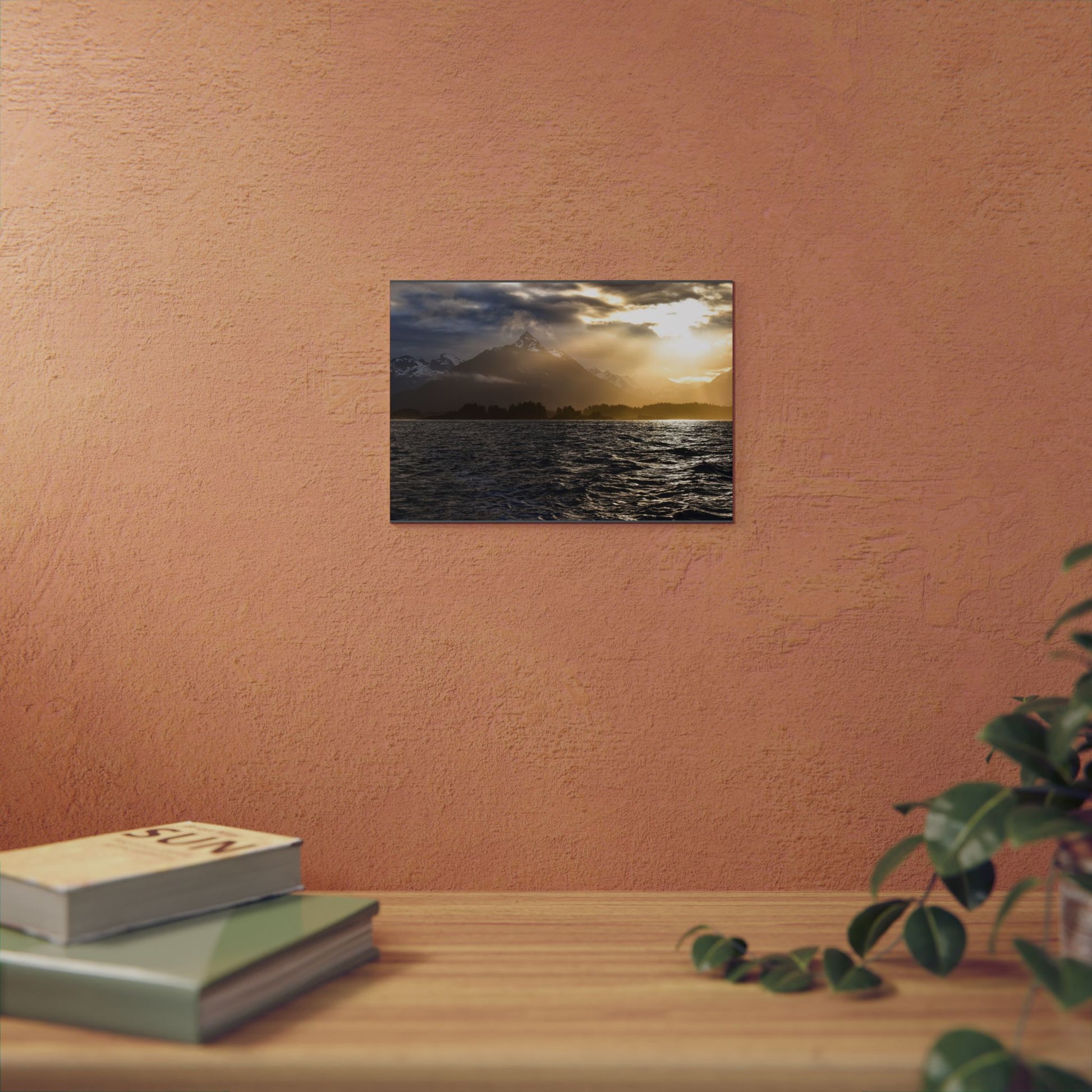 Framed Nature Artwork Print, Coastal Landscape Wall Decor, Mountain and Sea Art, Home Office Decor, Gift for Nature Lovers